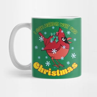 Red Bird Christmas Mug